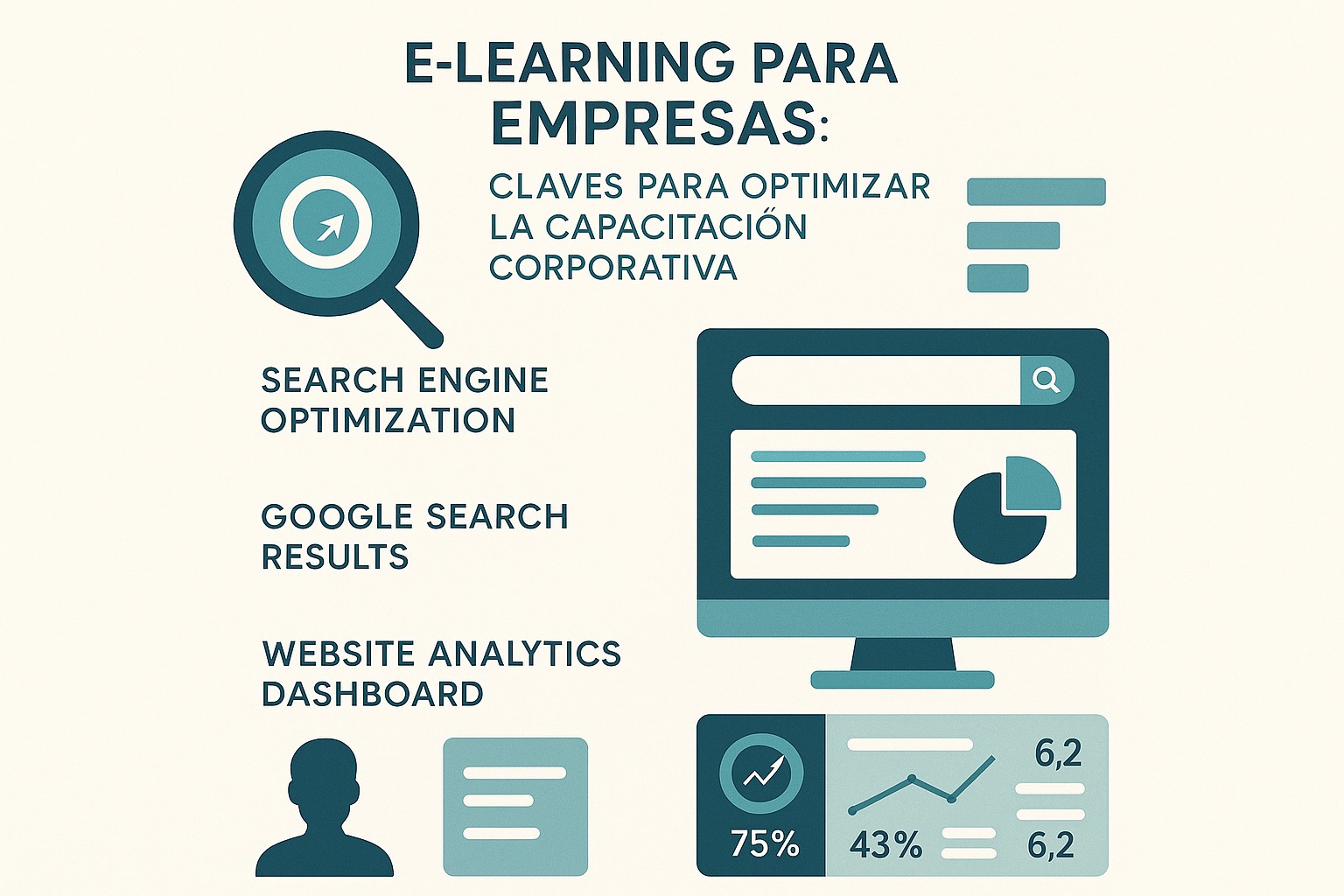 Infografía: conceptos clave de E-Learning para Empresas: Claves para Optimizar la Capacitación Corporativa