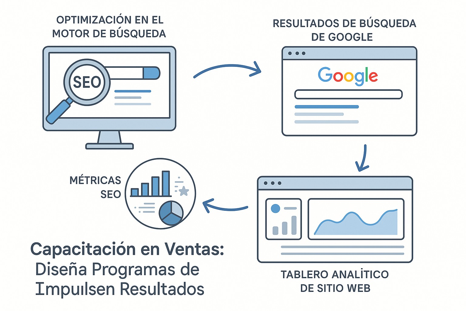 Diagrama sobre capacitacion ventas programas