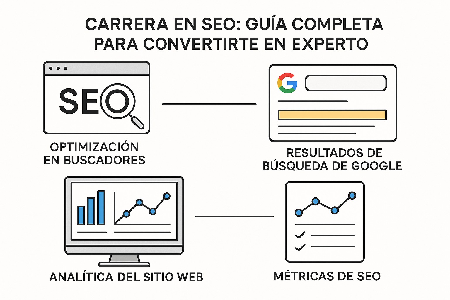 Ilustración sobre carrera seo guia