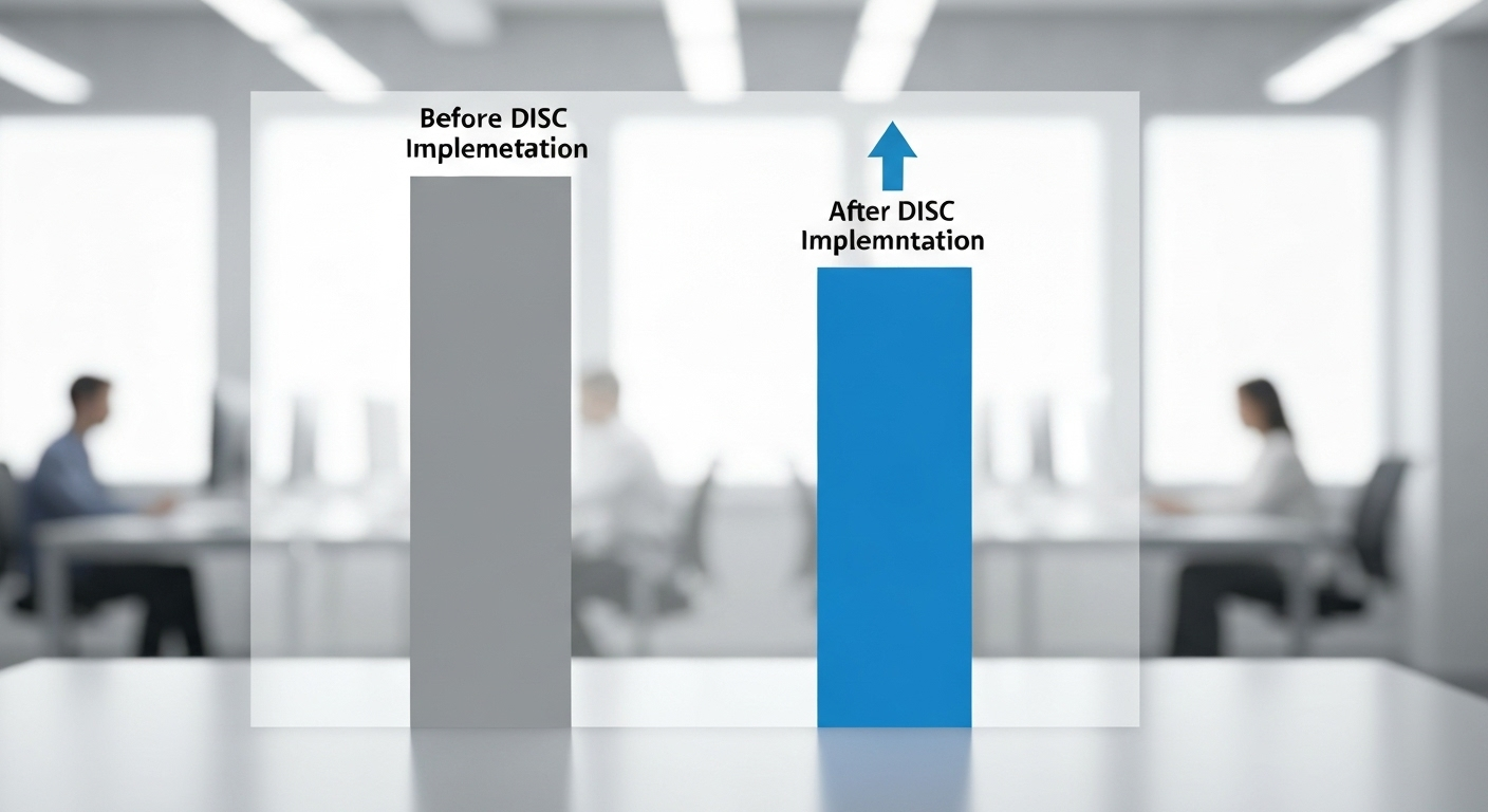 Bar graph showing a reduction in conflict resolution time at Sony after DISC implementation.