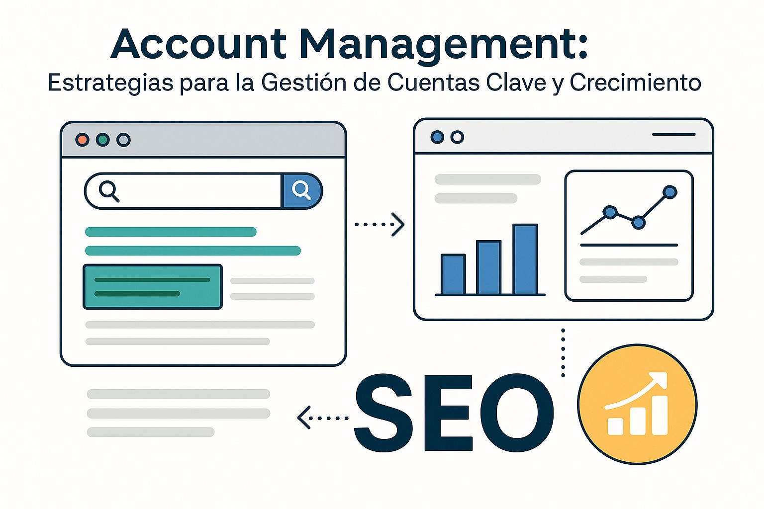 Ilustración sobre gestion de cuentas clave estrategias