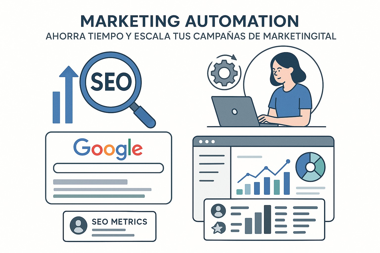 Diagrama sobre marketing automation escalar campanas