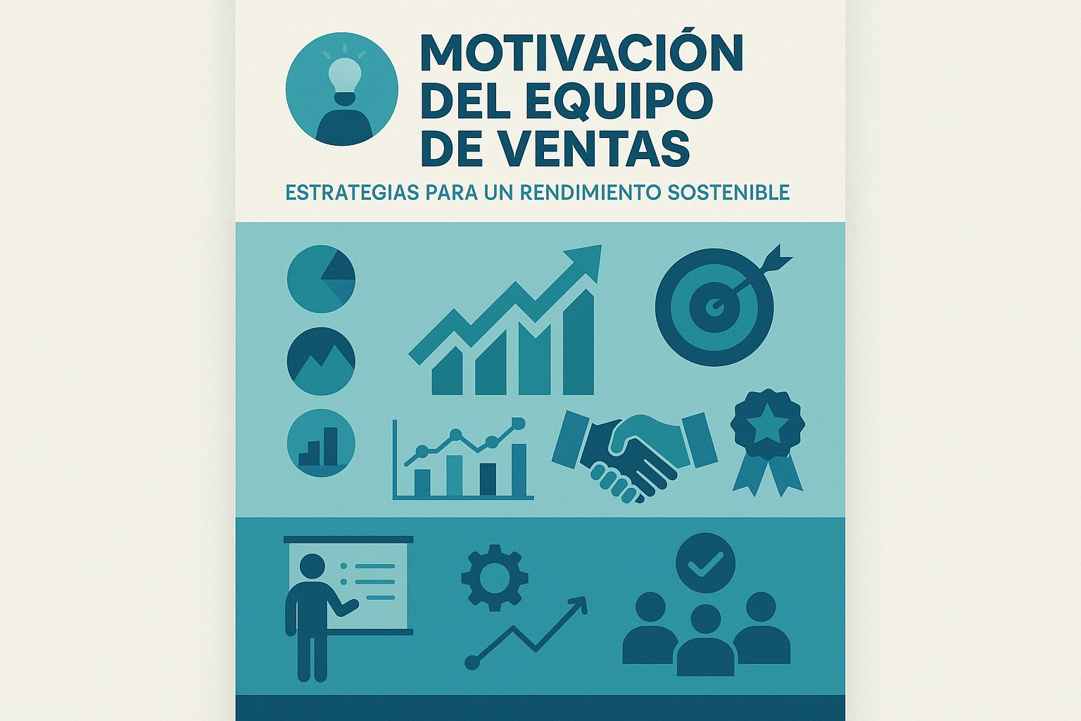 Infografía: conceptos clave de Motivación del Equipo de Ventas: Estrategias para un Rendimiento Sostenible