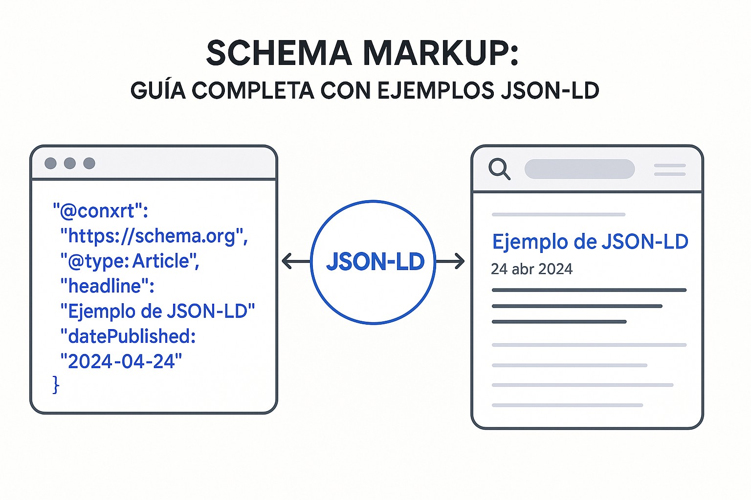 Ilustración sobre schema markup guia