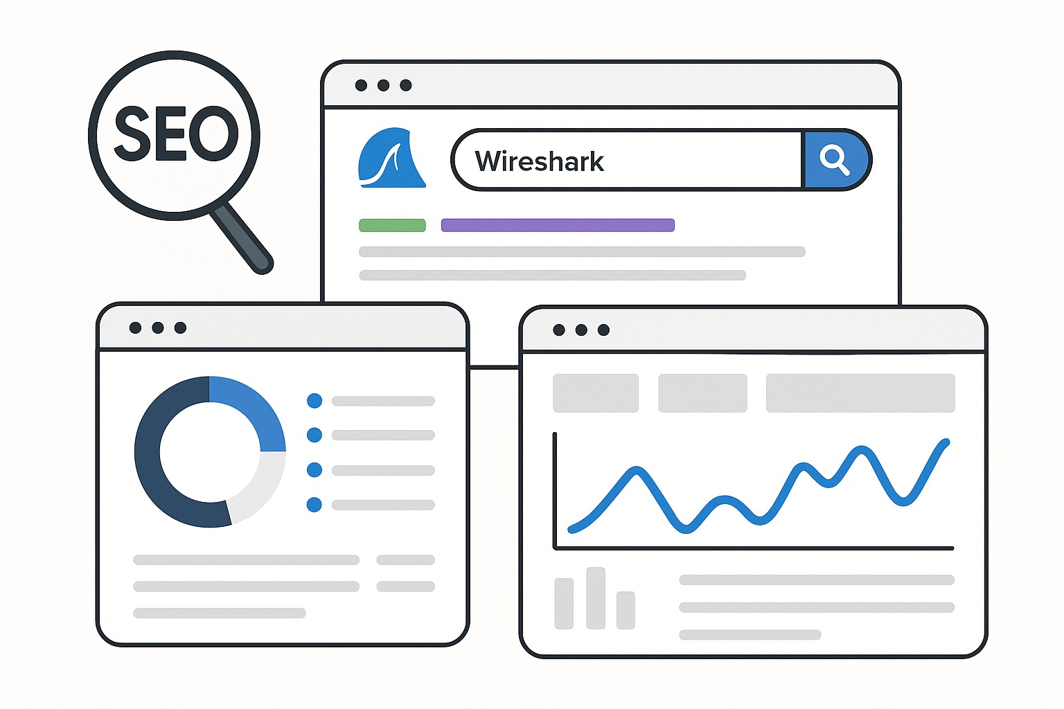Ilustración sobre wireshark guia basica